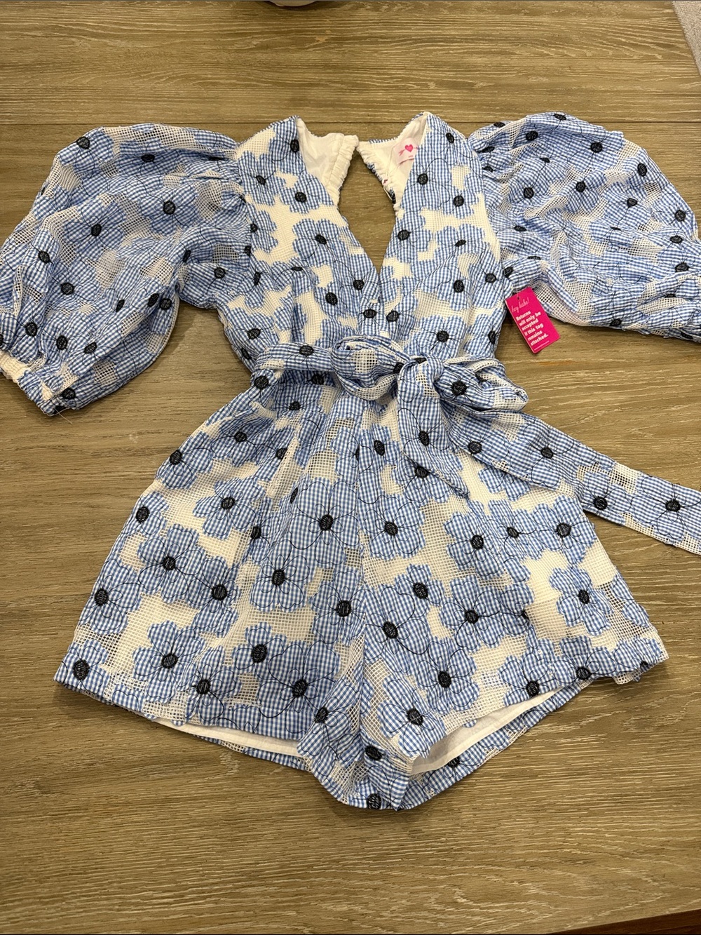 Buddy Love Blue & White Floral Puff-Sleeve Dress